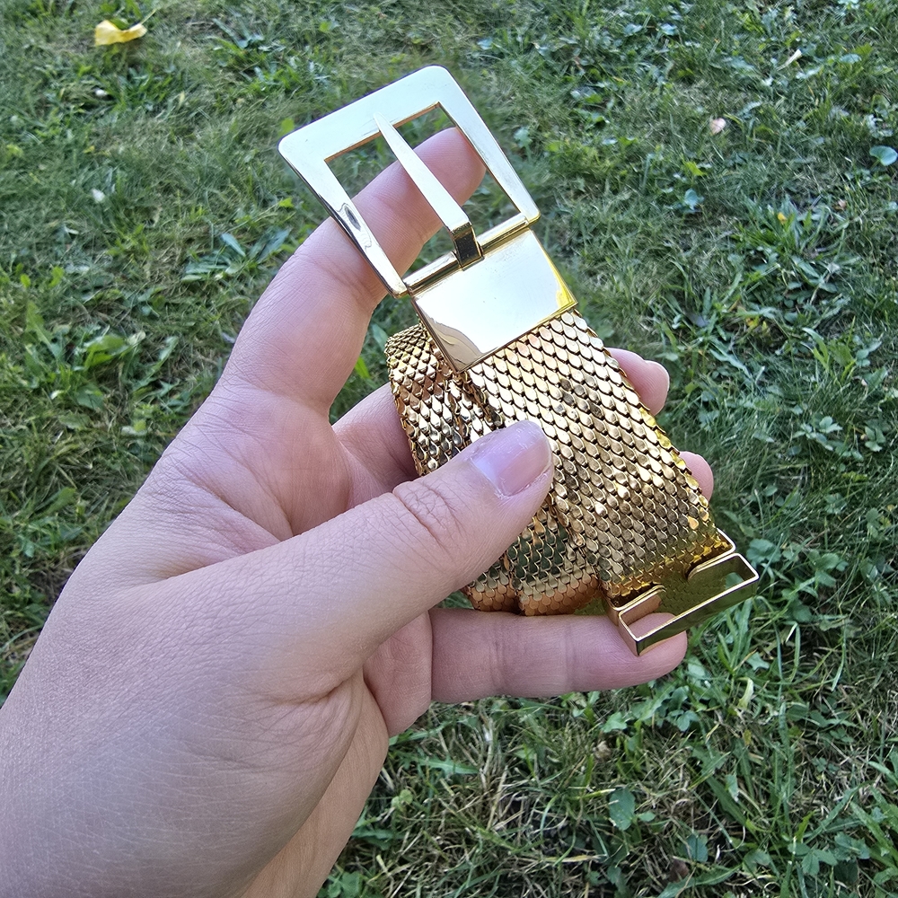 Vintage Thick Gold Mesh Belt